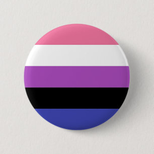 simple genderfluid 6 cm round badge