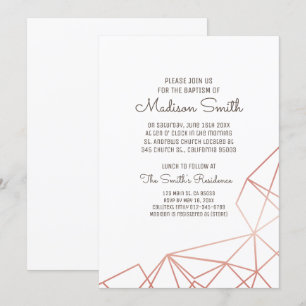Simple Geometric Baptism Invitation