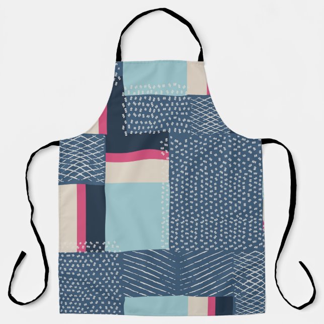 Simple Geometric Brush Strokes: Colour Block Apron (Front)