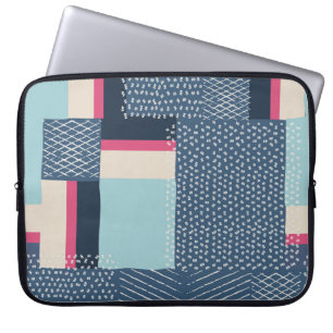 Simple Geometric Brush Strokes: Colour Block Laptop Sleeve