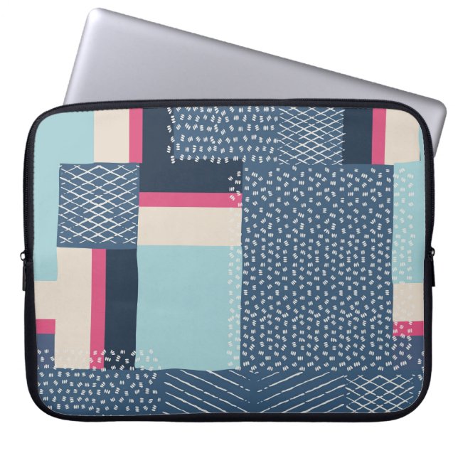 Simple Geometric Brush Strokes: Colour Block Laptop Sleeve (Front)