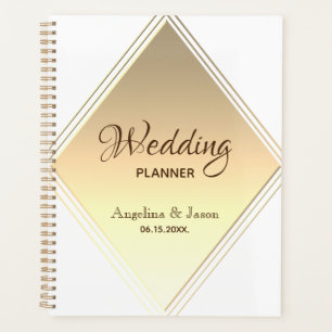 Simple Geometric Gold Wedding Planner