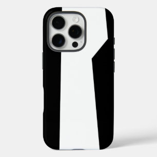 Simple Geometric Pattern in Black and White iPhone 16 Pro Case