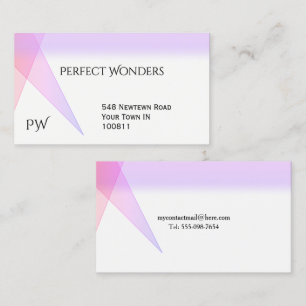 Simple Geometric Purple Business Cards