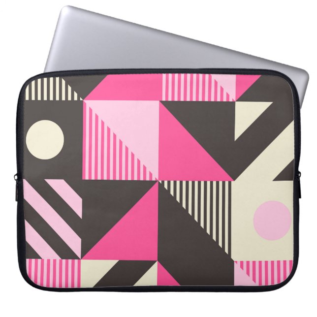 Simple Geometric Scandinavian Artwork Laptop Sleeve (Front)
