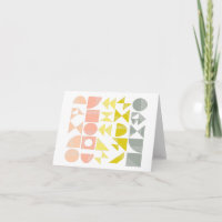 Simple Geometric Shapes Lines in Pastel Coral