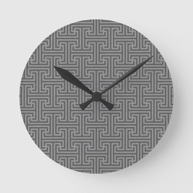 Simple geometric shapes round clock (Front)
