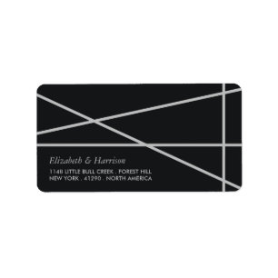 Simple Geometric Style Wedding Label