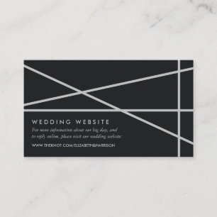 Simple Geometric Style Wedding Website Enclosure Card