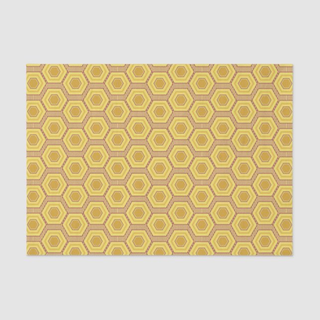Simple Geometrical Beehive Pattern Tissue Paper (Front)