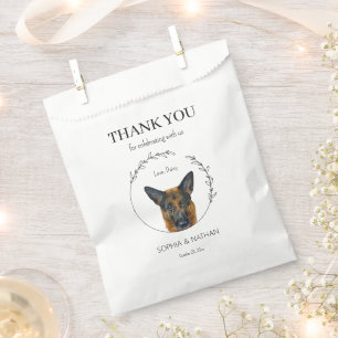 Simple German Shepherd Wedding Thank You Favour Ba Bag