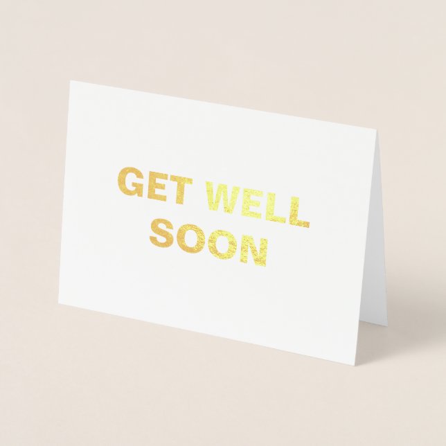 SIMPLE GET WELL SOON CARD GOLD (Front)