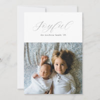 Simple Gilded Silver Foil Joyful Script