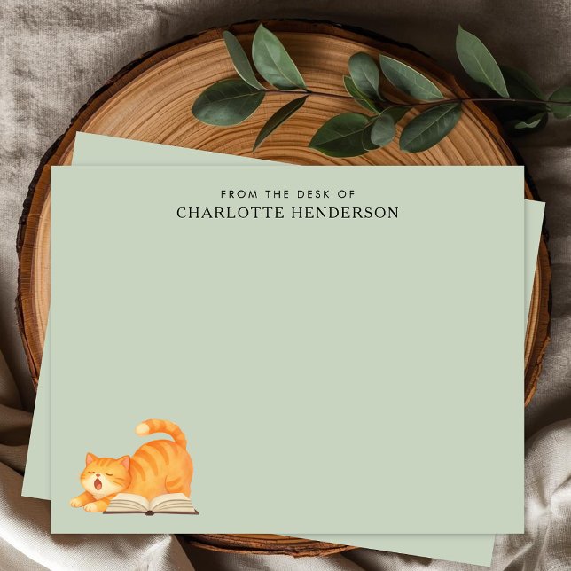 Simple Ginger Cat and Book Custom Card (Creator Uploaded)