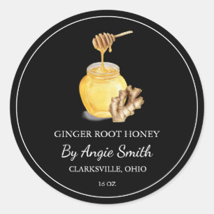 Simple Ginger Root Infused Honey Label