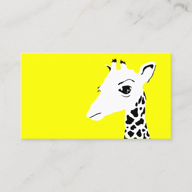 simple giraffe business card (Front)