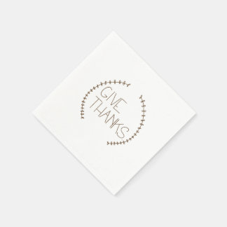 Simple Give Thanks Napkin
