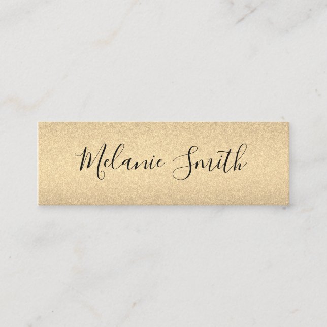 Simple Glamour Mini Business Card (Front)