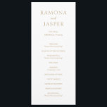 Simple Gold Bold Modern Wedding Program<br><div class="desc">Elegant faux gold wedding program featuring a simple and minimal design.  A classic layout with your names in large lettering for a modern twist to this traditional style.  A wedding program that is perfect for a formal wedding.</div>