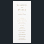 Simple Gold Bold Modern Wedding Program<br><div class="desc">Elegant faux gold wedding program featuring a simple and minimal design.  A classic layout with your names in large lettering for a modern twist to this traditional style.  A wedding program that is perfect for a formal wedding.</div>