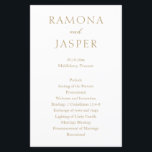 Simple Gold Bold Modern Wedding Program<br><div class="desc">Elegant faux gold wedding program featuring a simple and minimal design.  A classic layout with your names in large lettering for a modern twist to this traditional style.  A wedding program that is perfect for a formal wedding.</div>