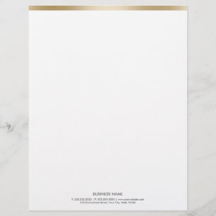 Simple Gold Border Letterhead
