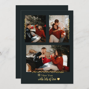 Simple Gold Branches Christmas Photo Holiday Card
