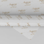 Simple Gold Calligraphy Custom Christmas Wrapping Paper<br><div class="desc">This simple gold calligraphy custom christmas wrapping paper is perfect for a chic holiday gift. Personalise the wrapping paper with the gift givers name. Please contact me with any design customisations that you need. Please Note: This design does not feature real gold foil. It is a high quality graphic made...</div>