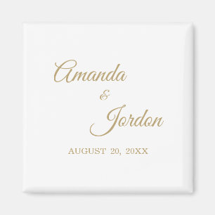 Simple Gold Calligraphy Magnet