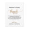 Simple Gold Calligraphy Thank You Reception Card
