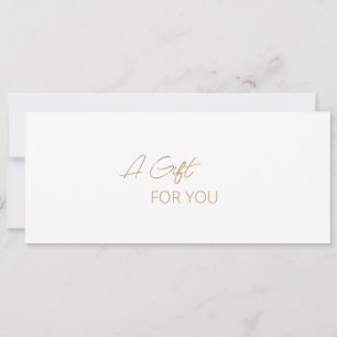 Simple Gold Elegant Modern Gift Certificate