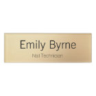 Simple Gold Employee Staff Magnetic Name Tag Badge