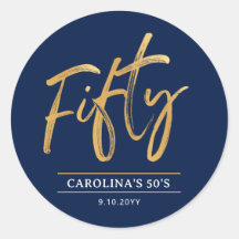 Simple Gold Fifty 50th Birthday Party