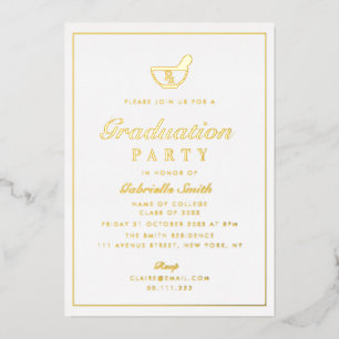 simple gold frame pharmacy graduation ceremony
