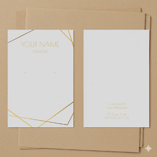 Simple gold geometric earring display card