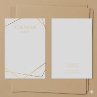 Simple gold geometric light earring display card