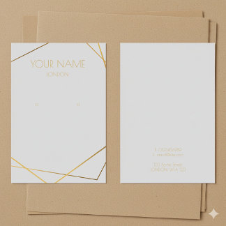 Simple gold geometric light earring display card