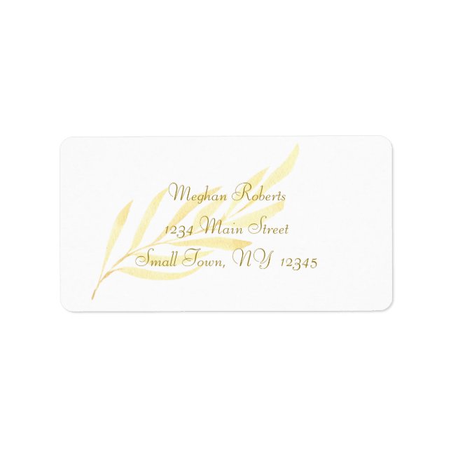 Simple Gold Leaf Label (Front)
