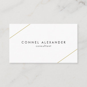 Simple Gold Lines Modern Business Card
