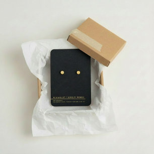 Simple gold minimalist earring display card