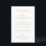 Simple Gold Modern Wedding Menu<br><div class="desc">Modern wedding menu featuring a simple yet elegant design.</div>