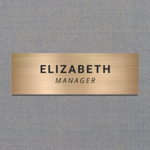 Simple Gold Name Tag