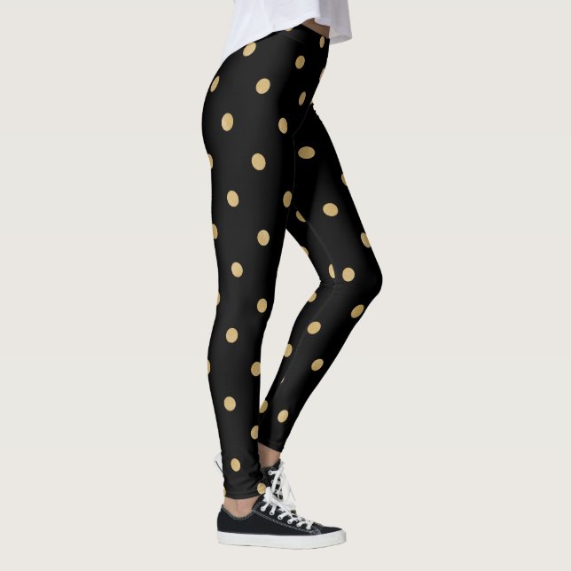 Simple Gold Polka Dots Leggings (Right)