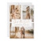 Simple gold save the date 3 photo grid collage