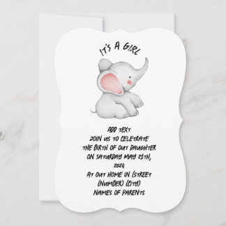 Simple Gold Script Photo Baby Thank You Card