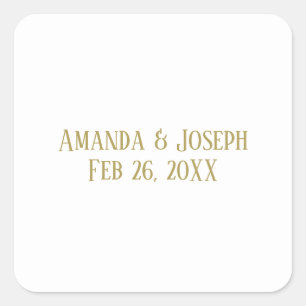 Simple Gold - Square Sticker