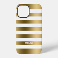 Simple Gold Stripes On White Background