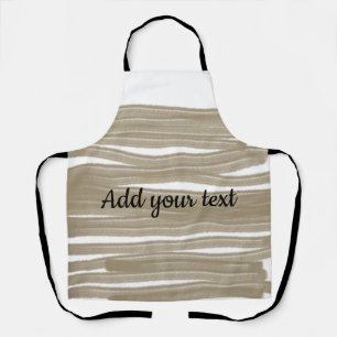 Simple golden add your text lines tropes name to apron