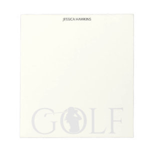 Simple Golf Fan Personal Stationery Buff Notepad