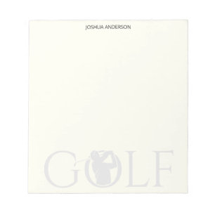Simple Golf Fan Personal Stationery Buff Notepad